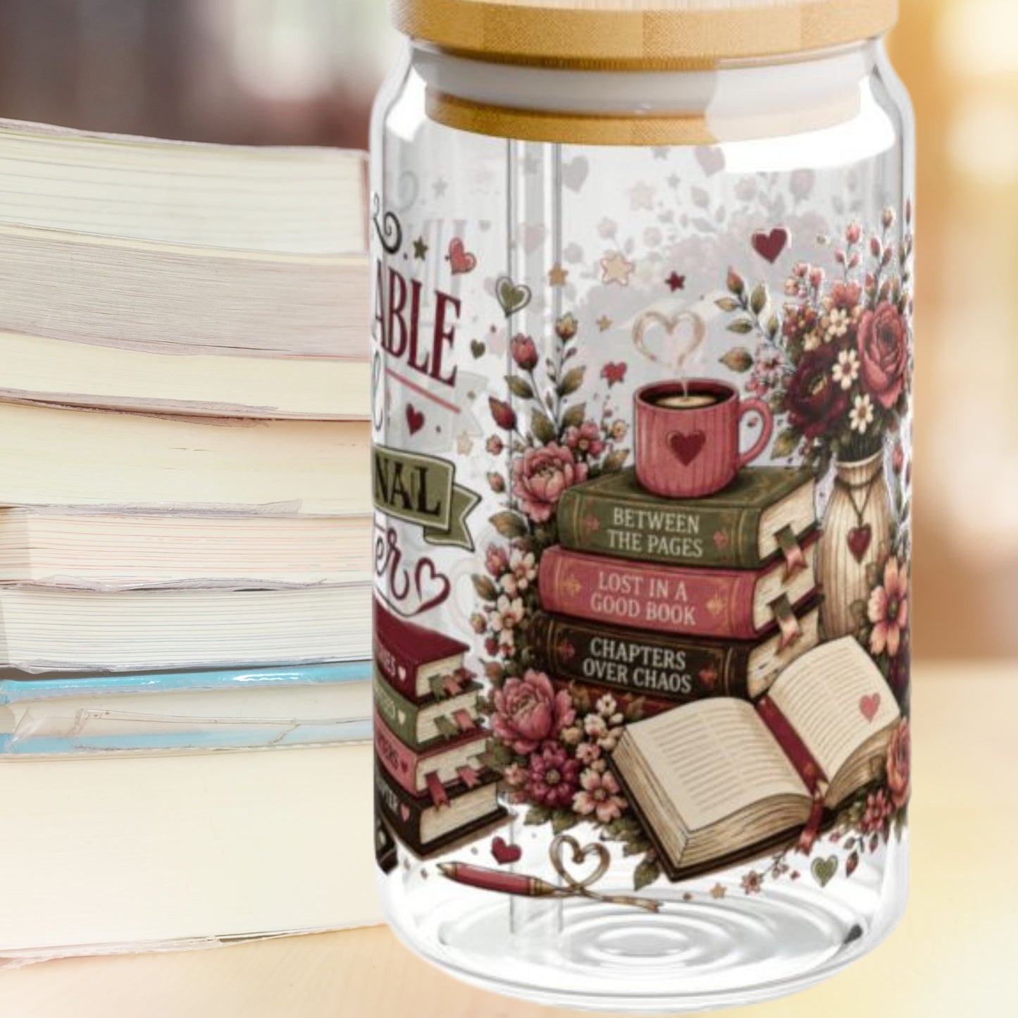 Unavailable Until the Final Chapter 16oz Glass Cup | Book Lover Libby Glass | Romance Reader BookTok Iced Coffee Cup