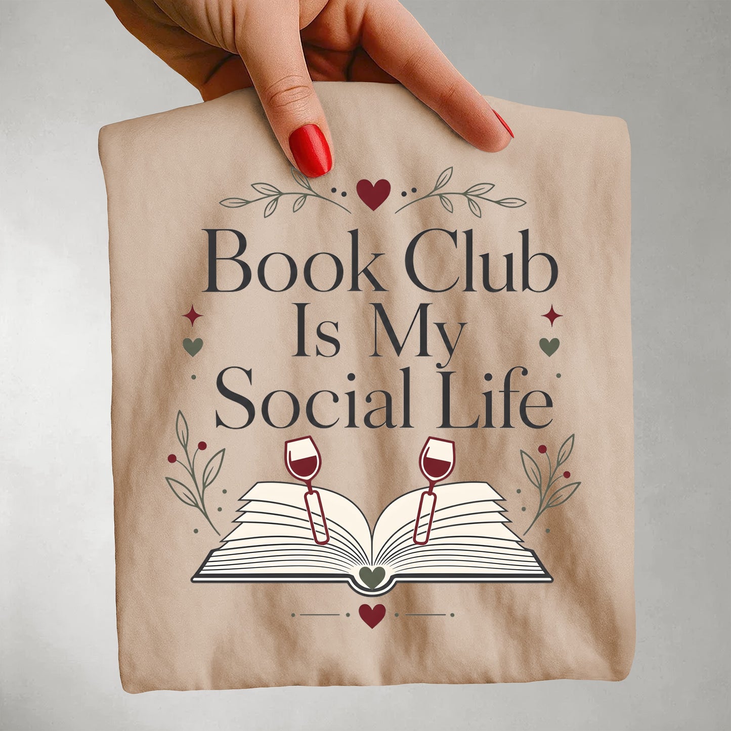 Book Club Is My Social Life Shirt | Minimalist Book Lover Comfort Colors Tee | Romance Reader Book Club T-Shirt