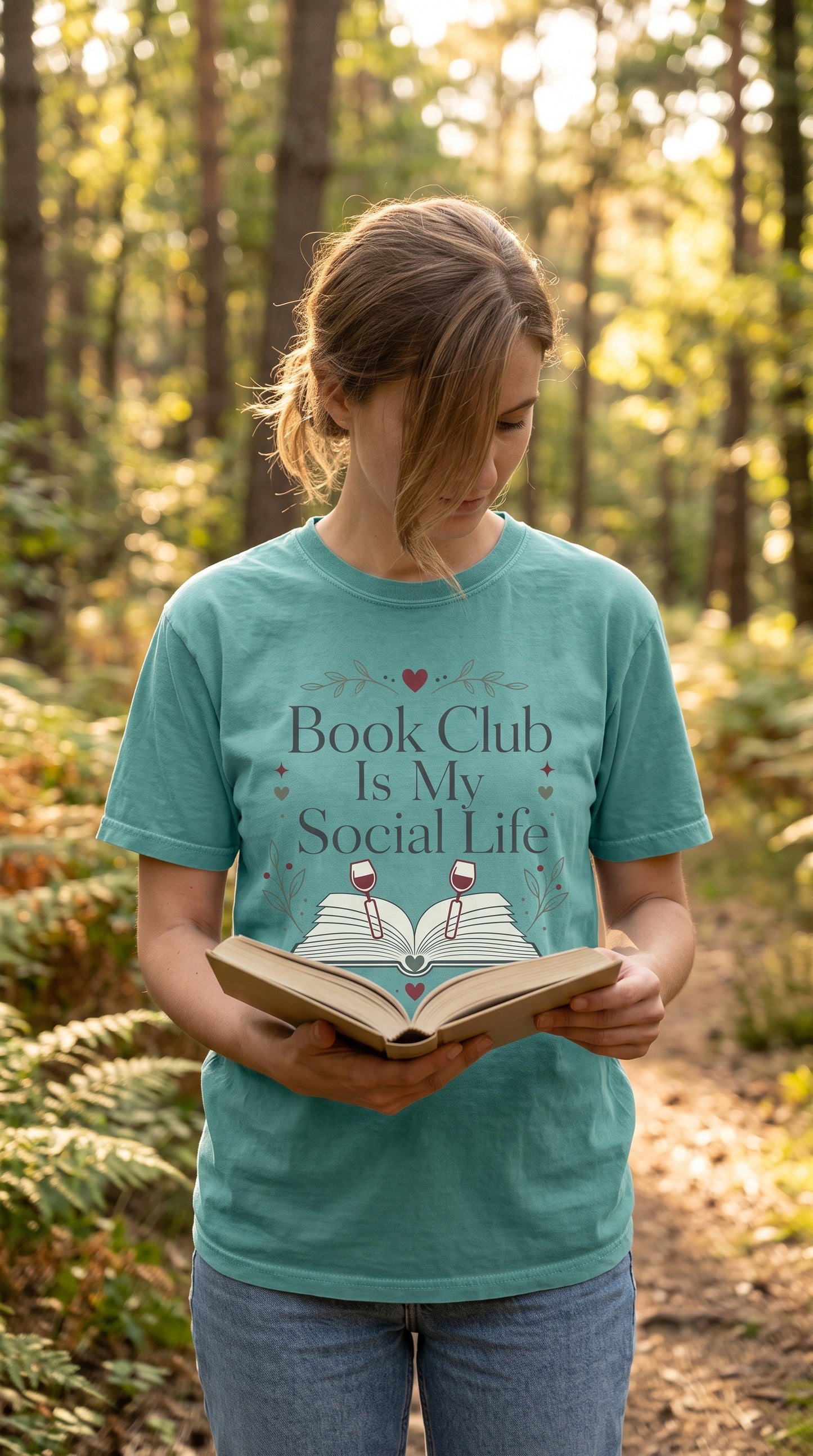 Book Club Is My Social Life Shirt | Minimalist Book Lover Comfort Colors Tee | Romance Reader Book Club T-Shirt