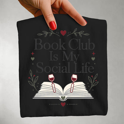 Book Club Is My Social Life Shirt | Minimalist Book Lover Comfort Colors Tee | Romance Reader Book Club T-Shirt