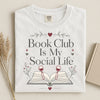 Book Club Is My Social Life Tote Bag, Book Lover Tote, Romance Reader Bag, Book Club Gift, BookTok Library Bag
