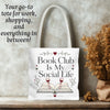 Book Club Is My Social Life Tote Bag | Minimalist Book Lover Tote | Romance Reader Book Club Bag