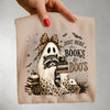 Books & Boo's Halloween Shirt, Book Lover Ghost Tee, Cute Raccoon Reading Shirt, Coquette Fall Graphic Tee