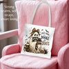 Books & Boo's Halloween Tote Bag | Cute Ghost & Raccoon Book Lover Bag | Coquette Fall Bookish Tote