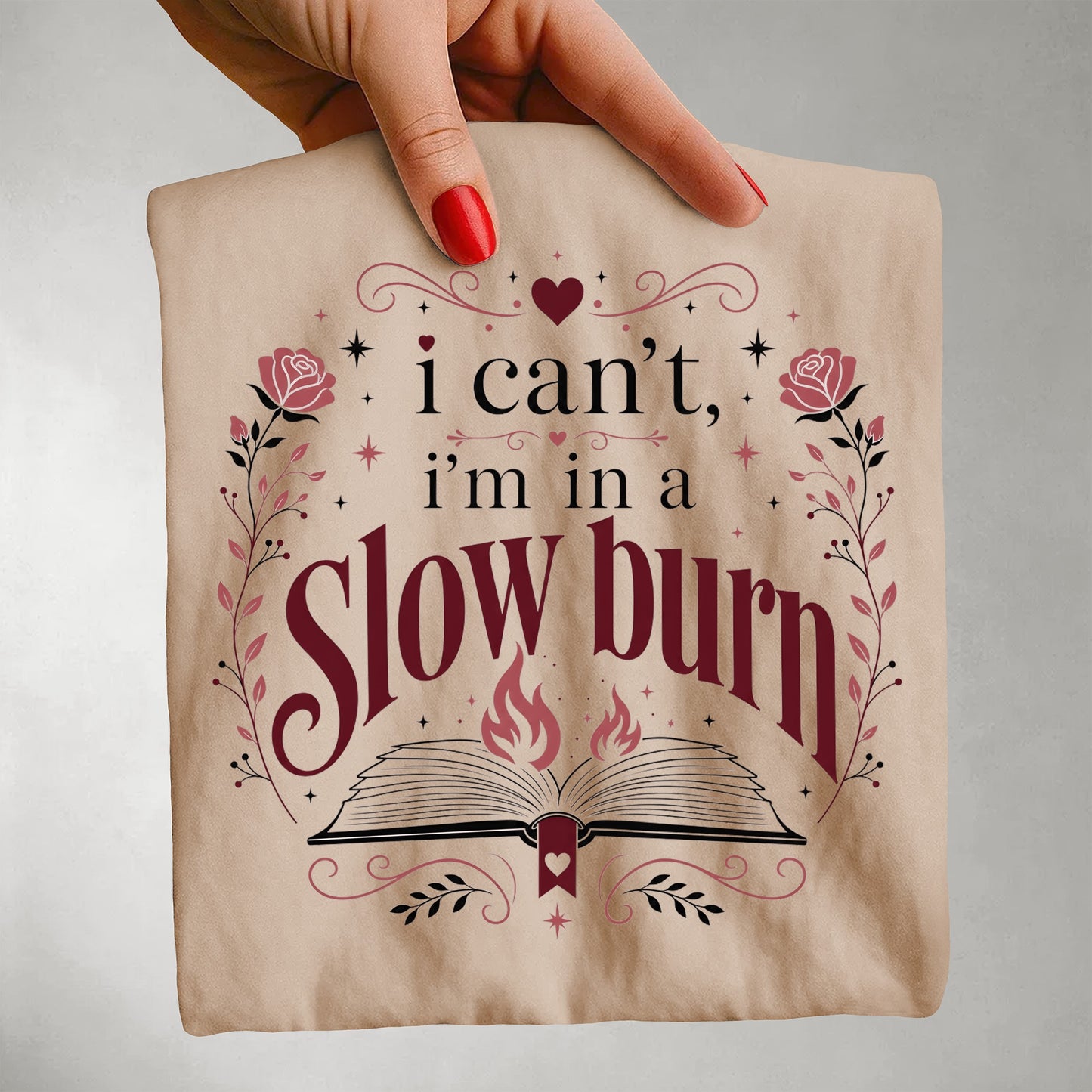 I'm in a Slow Burn Shirt | Funny Romance Reader Comfort Colors Tee | BookTok Book Lover T-Shirt