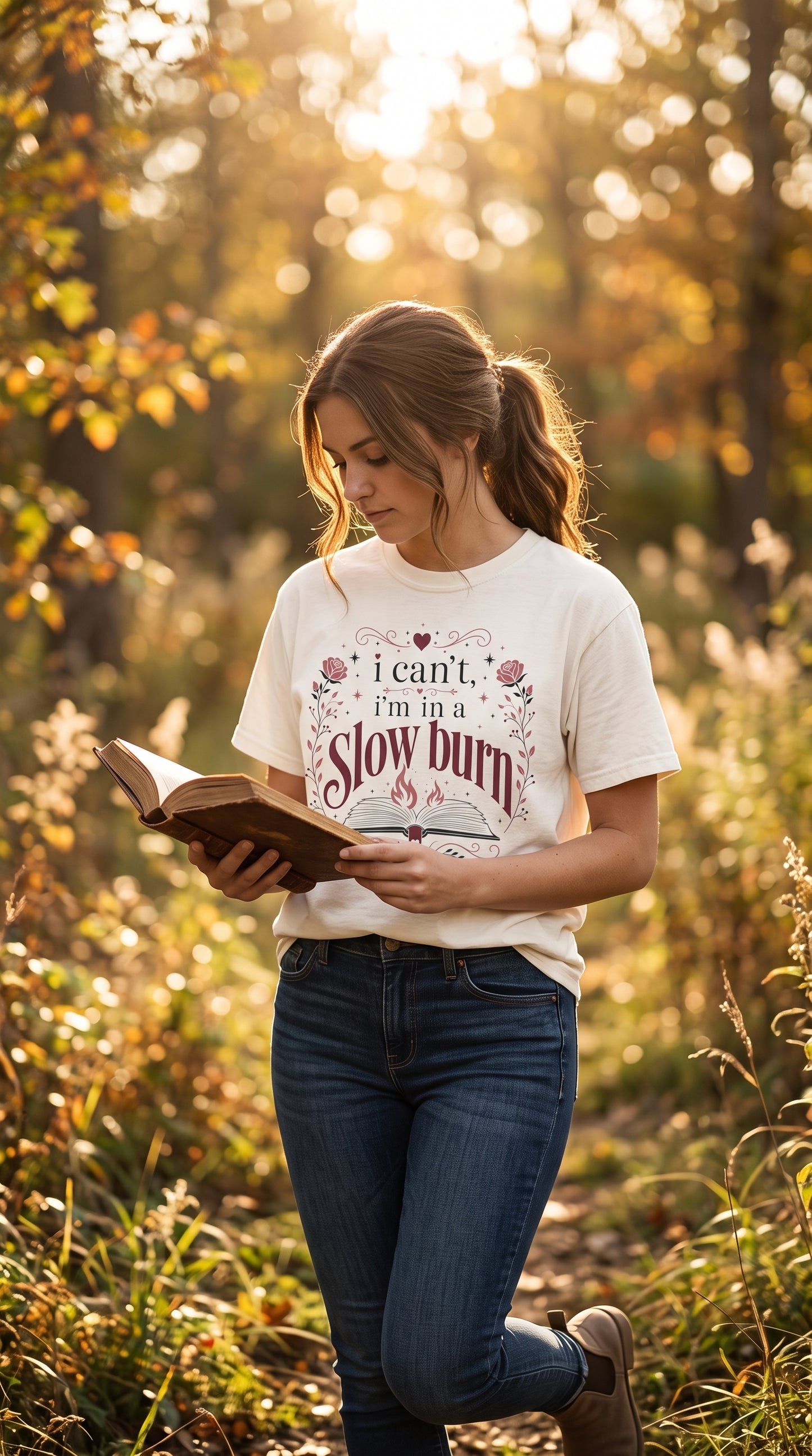 I'm in a Slow Burn Shirt | Funny Romance Reader Comfort Colors Tee | BookTok Book Lover T-Shirt