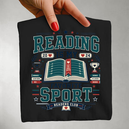 Reading Is My Favorite Sport Shirt , Book Lover Tee, Romance Reader Shirt, BookTok Gift, Reader Club Graphic T-Shirt