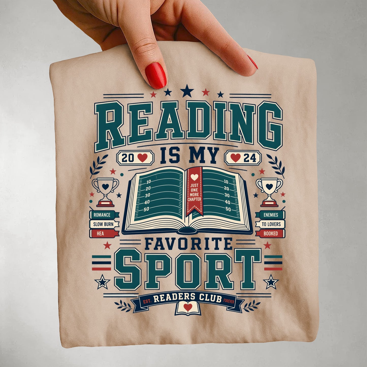 Reading Is My Favorite Sport Shirt , Book Lover Tee, Romance Reader Shirt, BookTok Gift, Reader Club Graphic T-Shirt