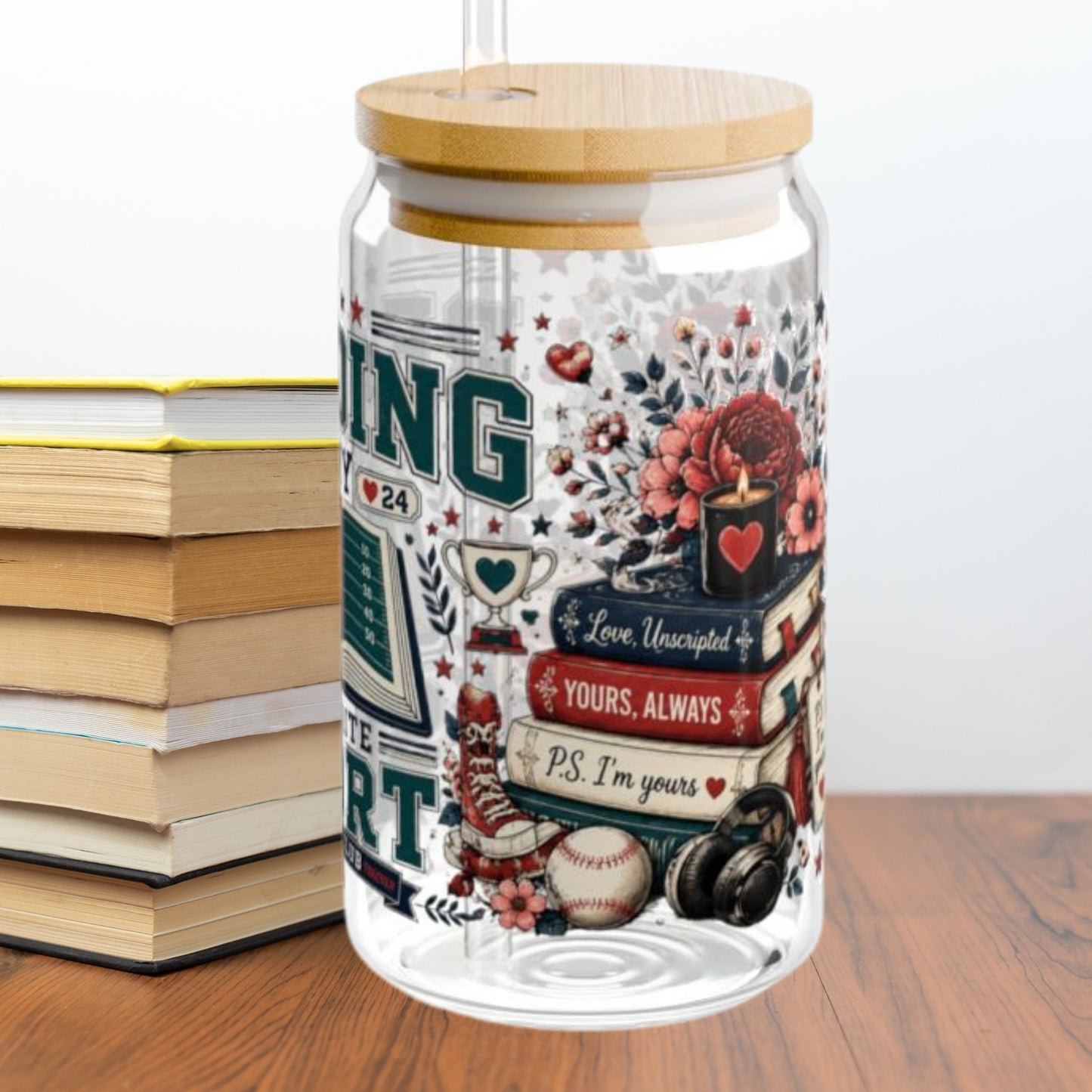 Reading Is My Favorite Sport Glass Can