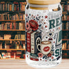 Reading Is My Favorite Sport Glass Can