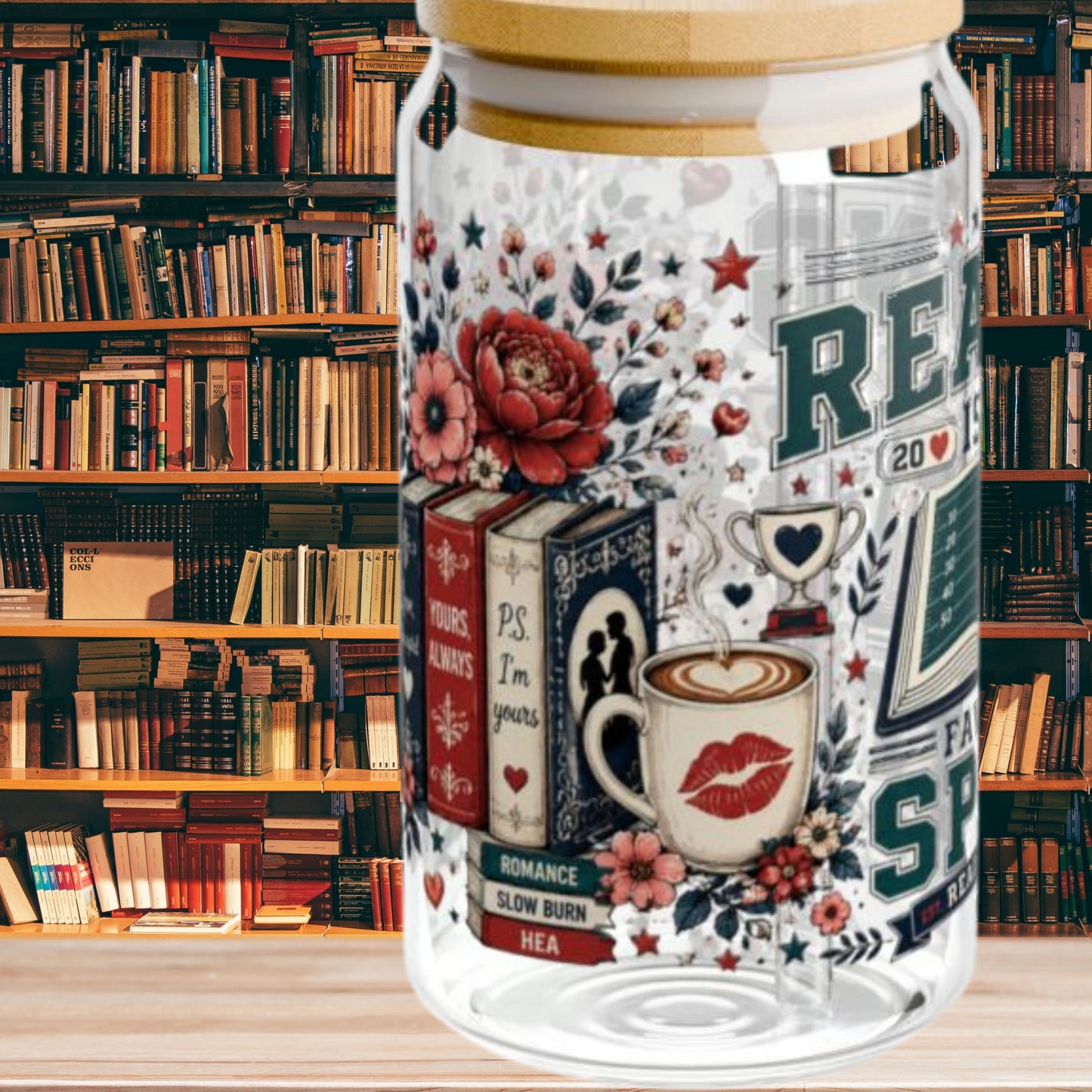 Reading Is My Favorite Sport Glass Can