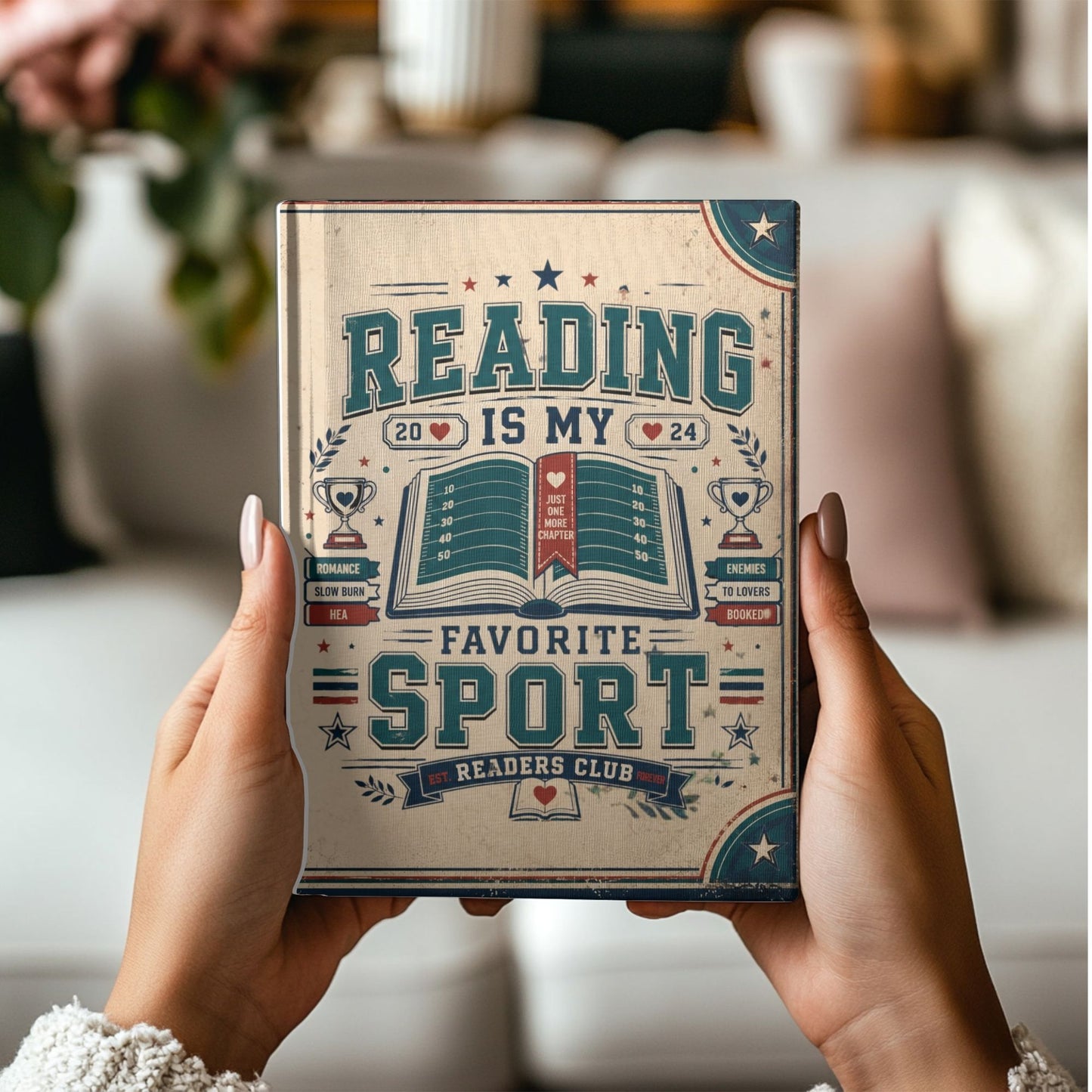 Reading Is My Favorite Sport Hardcover Journal, Book Lover Notebook, Reading Journal, Gift for Readers, BookTok Journal