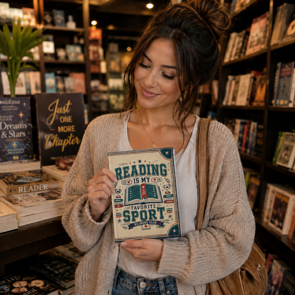 Reading Is My Favorite Sport Hardcover Journal, Book Lover Notebook, Reading Journal, Gift for Readers, BookTok Journal