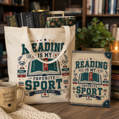 Reading Is My Favorite Sport Hardcover Journal, Book Lover Notebook, Reading Journal, Gift for Readers, BookTok Journal