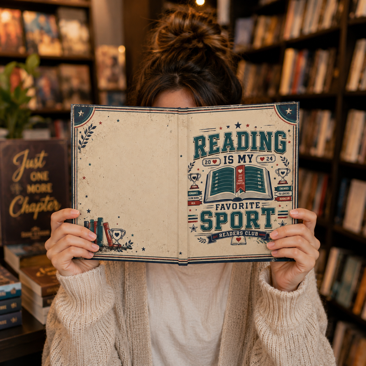 Reading Is My Favorite Sport Hardcover Journal, Book Lover Notebook, Reading Journal, Gift for Readers, BookTok Journal