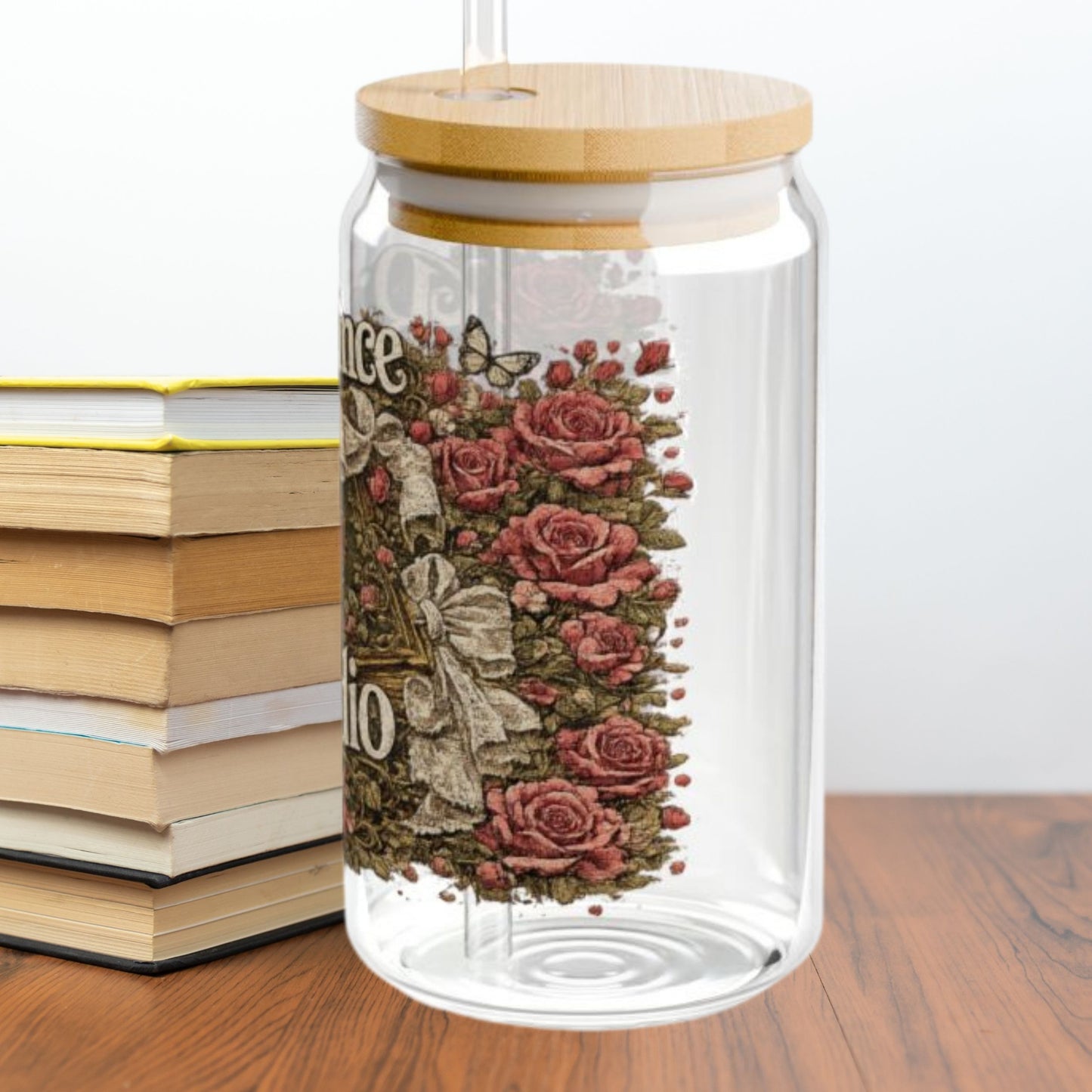 Romance Is My Cardio Glass Cup, 16oz Book Lover Libby Glass, Romance Reader Iced Coffee Cup, BookTok Gift