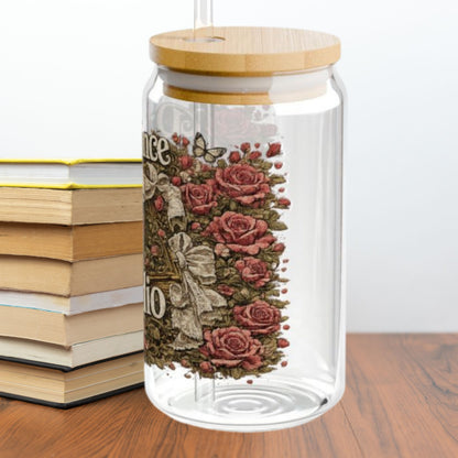 Romance Is My Cardio Glass Cup, 16oz Book Lover Libby Glass, Romance Reader Iced Coffee Cup, BookTok Gift