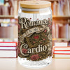 Romance Is My Cardio Glass Cup, 16oz Book Lover Libby Glass, Romance Reader Iced Coffee Cup, BookTok Gift