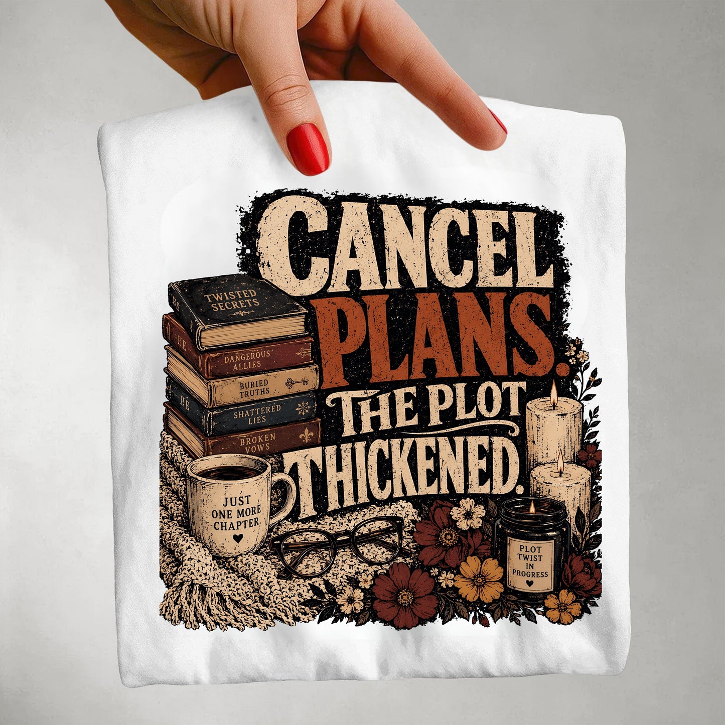 Cancel Plans Shirt, Book Lover Tee, Romance Reader Shirt, Cozy Reading Tee, BookTok Shirt, Introvert Book Lover Gift