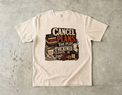 Cancel Plans Shirt, Book Lover Tee, Romance Reader Shirt, Cozy Reading Tee, BookTok Shirt, Introvert Book Lover Gift