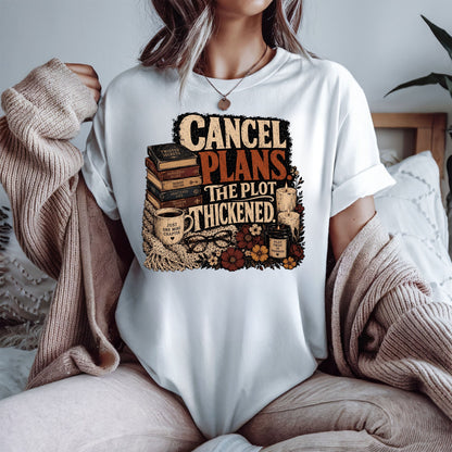Cancel Plans Shirt, Book Lover Tee, Romance Reader Shirt, Cozy Reading Tee, BookTok Shirt, Introvert Book Lover Gift