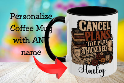 Personalized Book Lover Mug, Custom Name Coffee Cup, Romance Reader Mug, BookTok Gift, Personalized Reader Coffee Mug