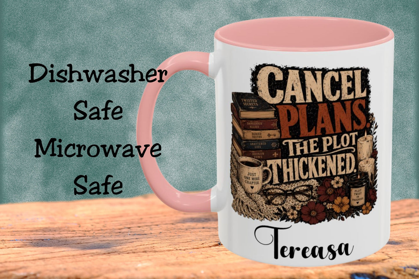 Personalized Book Lover Mug, Custom Name Coffee Cup, Romance Reader Mug, BookTok Gift, Personalized Reader Coffee Mug