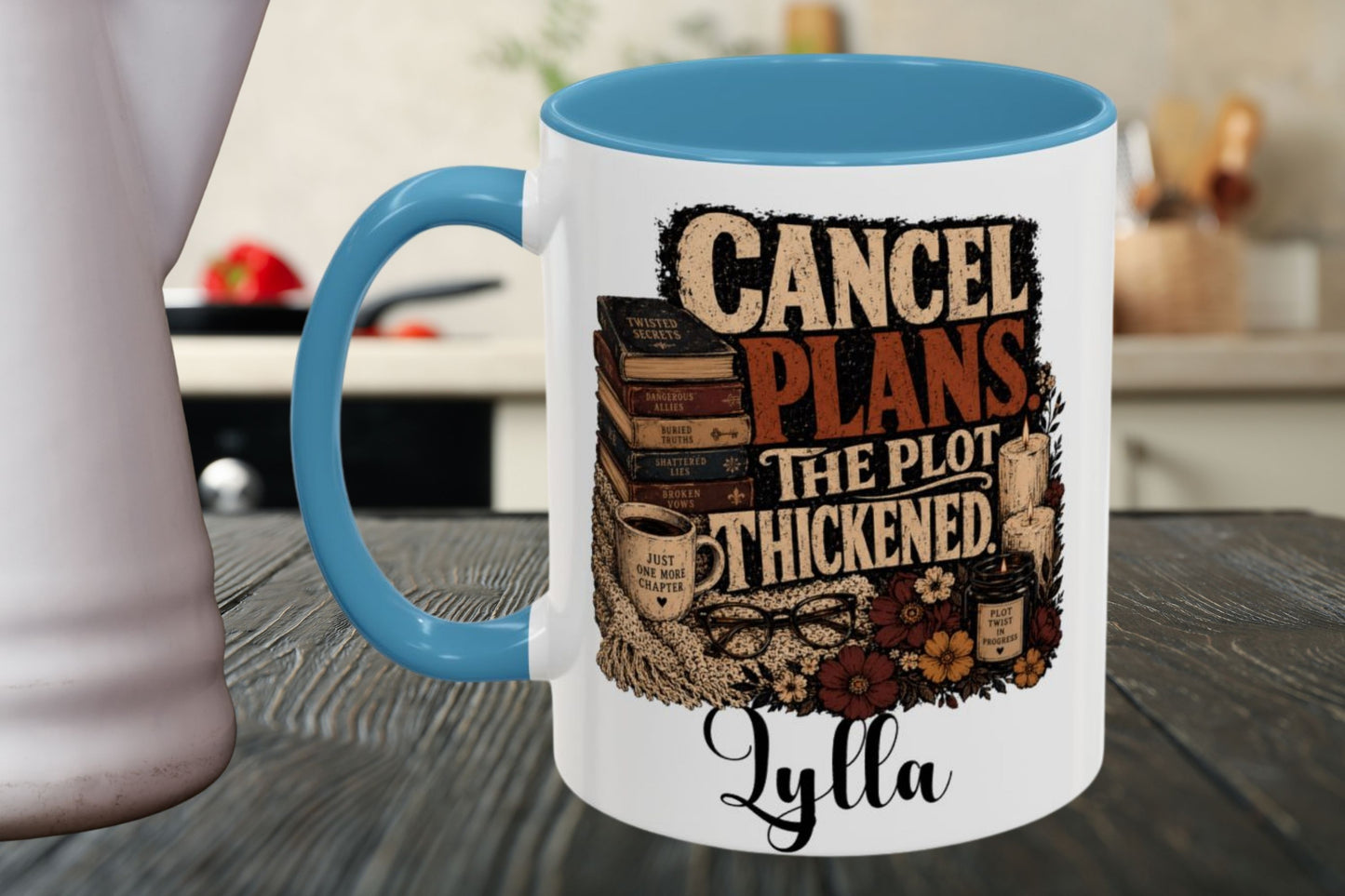 Personalized Book Lover Mug, Custom Name Coffee Cup, Romance Reader Mug, BookTok Gift, Personalized Reader Coffee Mug