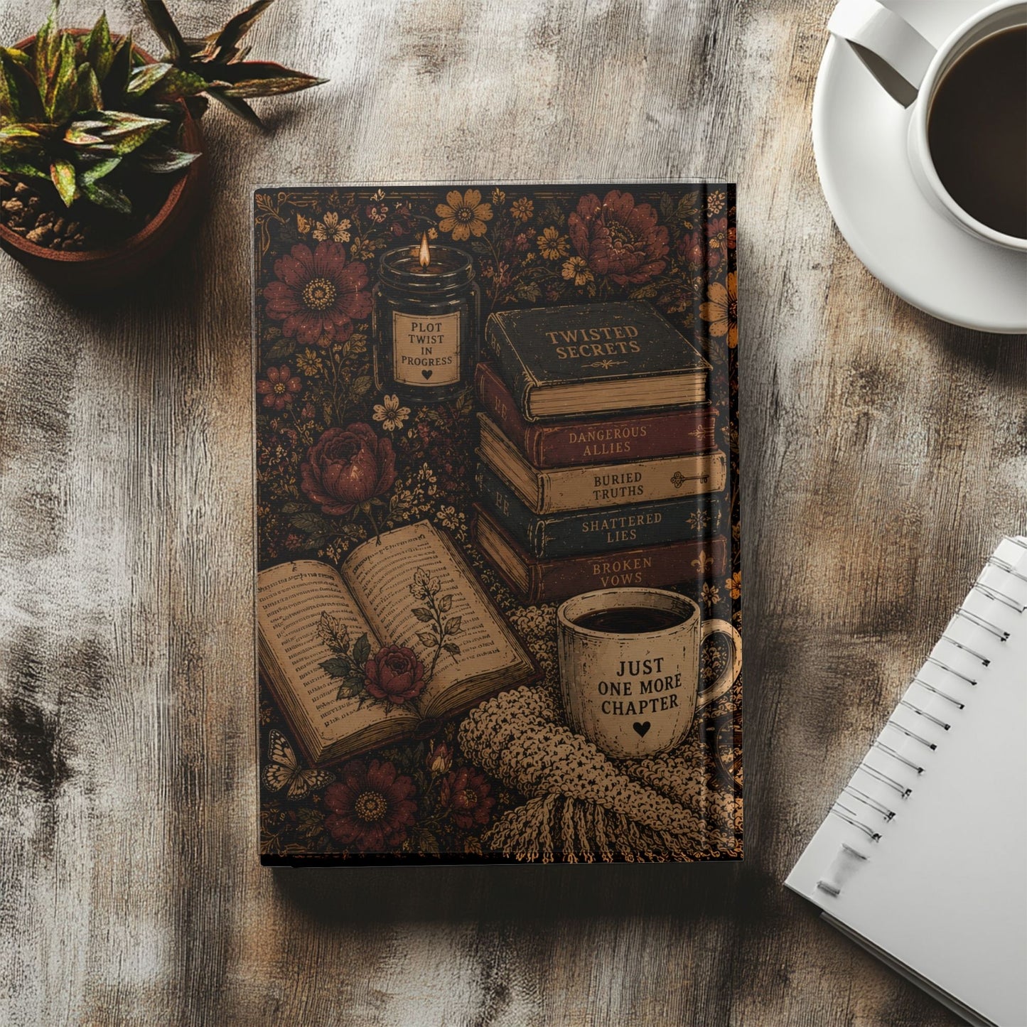 Cancel Plans The Plot Thickened Journal, Book Lover Notebook, Reading Journal, BookTok Journal, Hardcover Reader Gift