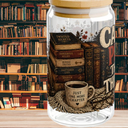 Cancel Plans Glass Cup, Book Lover Libby Cup, Reader Iced Coffee Glass, BookTok Drinkware, Cozy Reading Glass Can