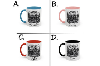 Hoarding Happily Ever Afters Mug, Fantasy Romance Coffee Mug, Dragon Book Lover Cup, Romantasy Reader Gift, BookTok Mug