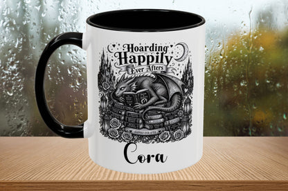 Hoarding Happily Ever Afters Mug, Fantasy Romance Coffee Mug, Dragon Book Lover Cup, Romantasy Reader Gift, BookTok Mug