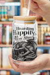 Hoarding Happily Ever Afters Glass Cup, Fantasy Romance Libby Cup, Dragon Book Lover Glass, Romantasy Iced Coffee Cup, BookTok Gift