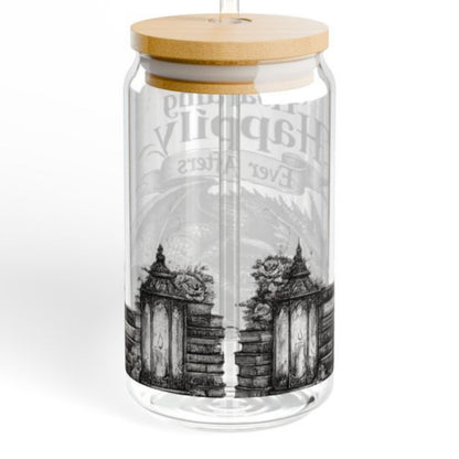 Hoarding Happily Ever Afters Glass Cup, Fantasy Romance Libby Cup, Dragon Book Lover Glass, Romantasy Iced Coffee Cup, BookTok Gift