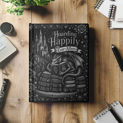 Hoarding Happily Ever Afters Journal, Fantasy Romance Notebook, Dragon Reading Journal, Romantasy BookTok Gift, Hardcover Book Lover Journal