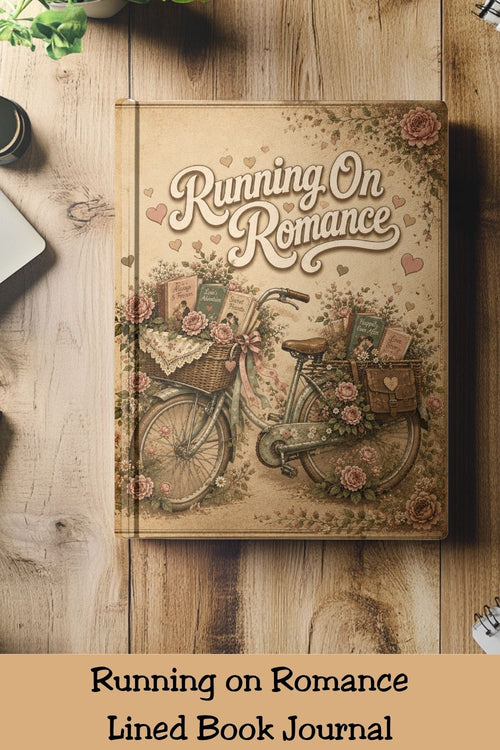 Running On Romance Journal, Romance Reader Notebook, Hardcover Reading Journal, Cottagecore Book Lover Journal, BookTok Writing Notebook
