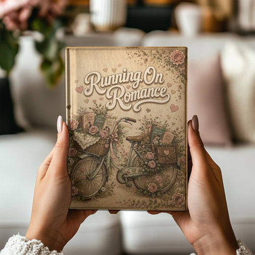 Running On Romance Journal, Romance Reader Notebook, Hardcover Reading Journal, Cottagecore Book Lover Journal, BookTok Writing Notebook