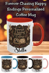 Personalized Forever Chasing Happy Endings Mug, Custom Romance Reader Coffee Mug, Book Lover Cup, Gothic Literary Mug, BookTok Gift