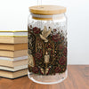 Forever Chasing Happy Endings Glass Cup, Romance Reader Libby Cup, Gothic Book Lover Glass, Dark Academia Iced Coffee Cup, BookTok Gift
