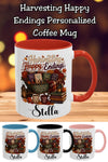 Personalized Harvesting Happy Endings Mug | Custom Fall Romance Reader Coffee Mug | Autumn Book Lover Cup | Cozy BookTok Gift