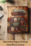 Harvesting Happy Endings Journal | Fall Romance Reader Notebook | Cozy Autumn Book Lover Journal | Hardcover Reading & Writing Journal