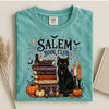 Salem Book Club Shirt, Halloween Book Lover Tee, Witchy Black Cat Book Club Shirt, Spooky Season Reader T-Shirt