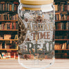 Always Time to Read Glass Cup, Personalized Book Lover Glass Can, Romance Reader Iced Coffee Cup, BookTok Gift, Literary Libbey Style Glass