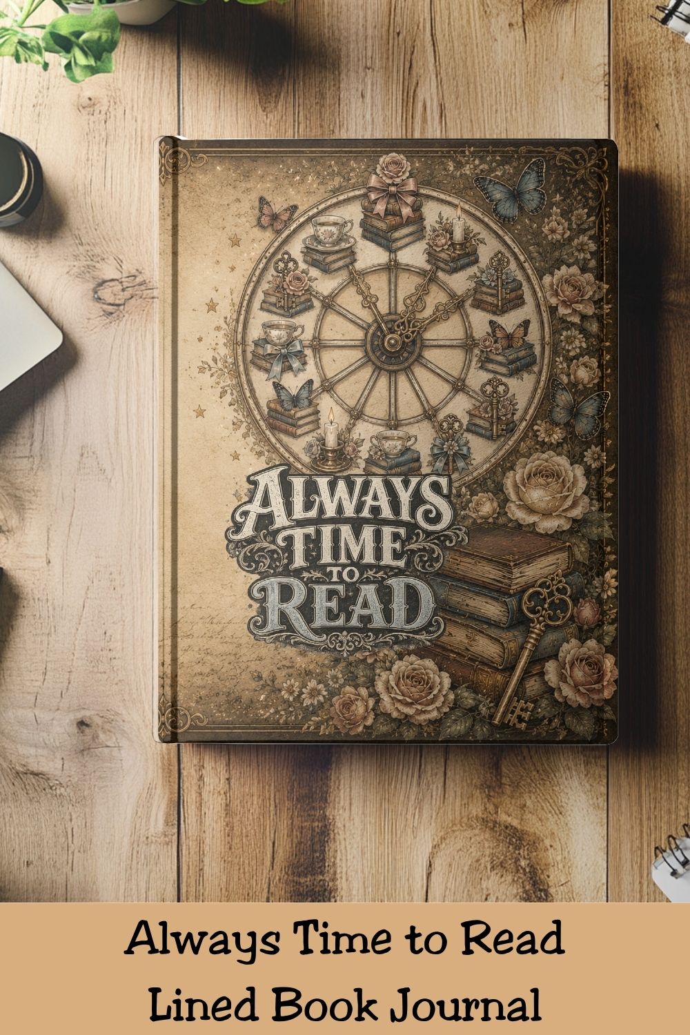 Your next favorite journal is here! 📚✨ The Always Time to Read personalized hardcover journal is perfect for romance readers, BookTok fans, and anyone who loves putting pen to paper. Featuring vintage books, an antique clock, roses, butterflies, candles, and cozy literary details, it's ideal for tracking your TBR, writing book reviews, journaling, planning, or capturing your favorite quotes. Personalize it with your name for a thoughtful gift that's perfect for readers, writers, librarians, teachers, and b
