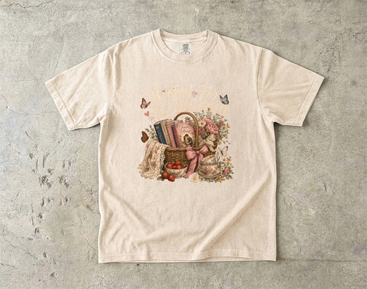 Booked for the Afternoon Shirt, Romance Reader Tee, Book Lover Shirt, BookTok T-Shirt, Cozy Reading Tee, Cottagecore Book Gift