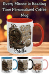 Every Minute Is Reading Time Personalized Mug, Custom Book Lover Coffee Mug, Dark Academia Reader Gift, Gothic BookTok Mug, Literary Tea Cup
