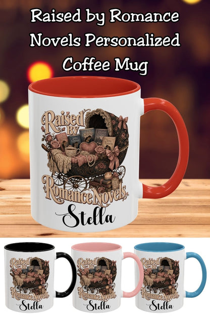 Every romance reader deserves a mug as cozy as their favorite happily ever after. ☕📖 The Raised by Romance Novels personalized mug features an elegant vintage design with classic romance books, roses, pearls, bows, and a charming baby carriage. Personalized just for you, it's the perfect companion for coffee, tea, and late-night reading sessions. A thoughtful gift for BookTok fans, romance readers, librarians, and book lovers.

#RaisedByRomanceNovels #PersonalizedMug #BookLoverGift #RomanceReader #BookTokM