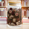 Living My Favorite Love Story Glass Cup, Book Lover Iced Coffee Cup, Romance Reader Gift, BookTok 16 oz Glass Can