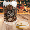 Living My Favorite Love Story Glass Cup, Book Lover Iced Coffee Cup, Romance Reader Gift, BookTok 16 oz Glass Can