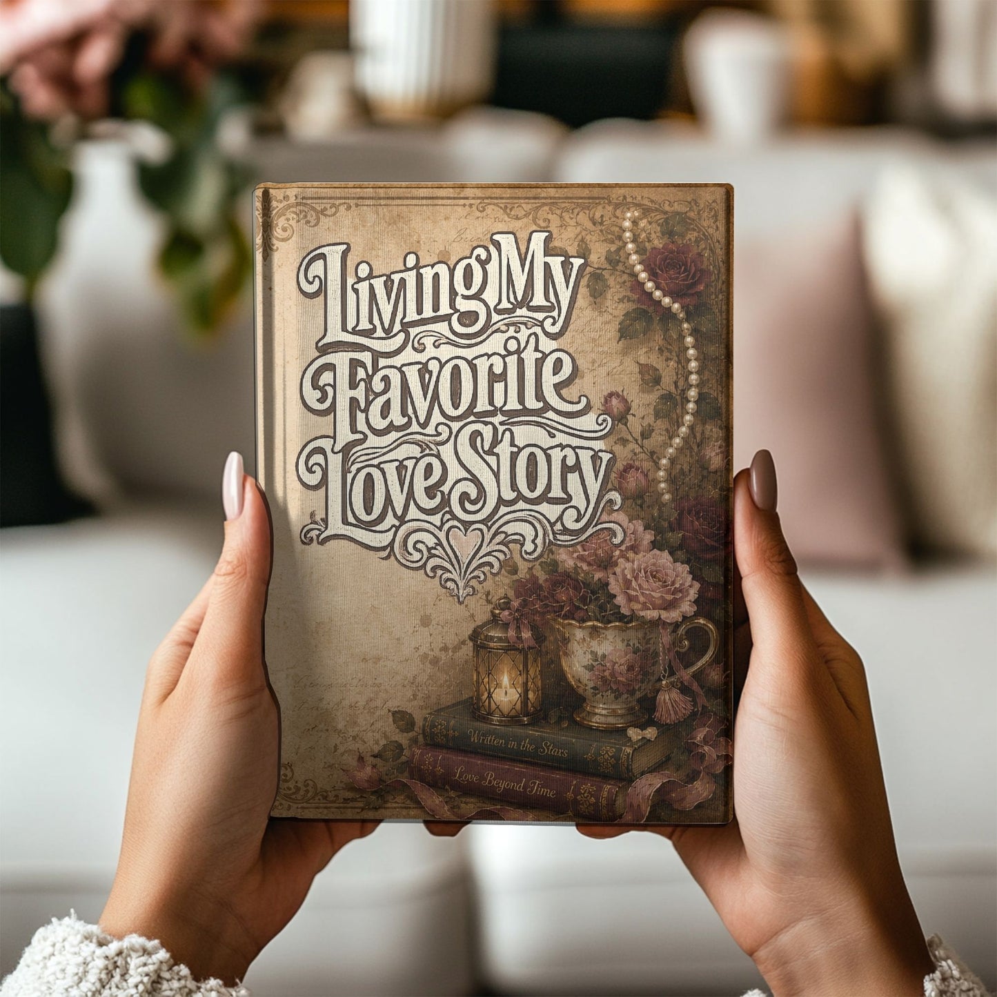 Living My Favorite Love Story Journal, Book Lover Notebook, Romance Reader Journal, BookTok Writing Journal, Literary Gift